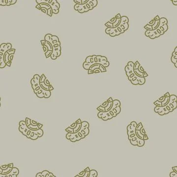 Zero emission technology line vector seamless pattern Stock Illustration