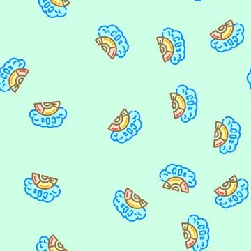 Zero emission technology vector seamless pattern Stock Illustration