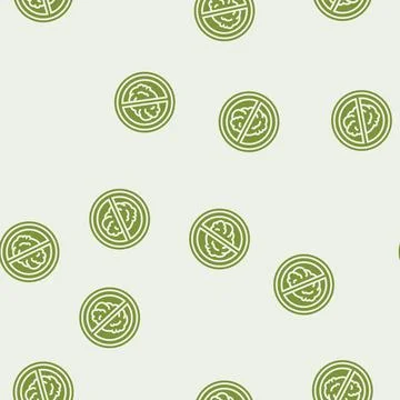 Zero emission use glyph seamless pattern Stock Illustration