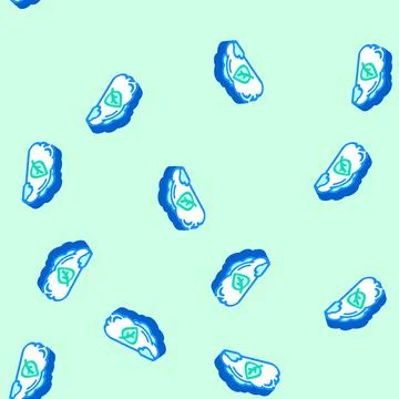 Zero emission use isometric icon seamless pattern Stock Illustration