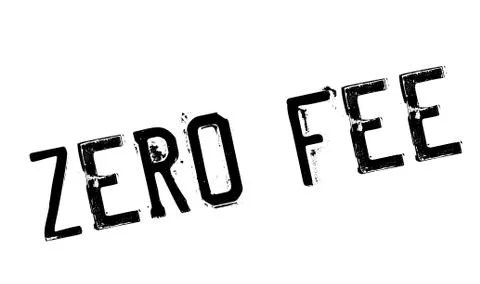 Zero Fee rubber stamp Ilustração Stock