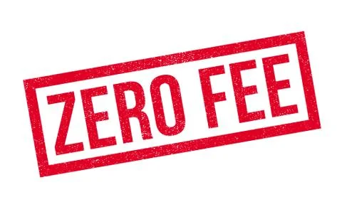 Zero Fee rubber stamp Ilustração Stock