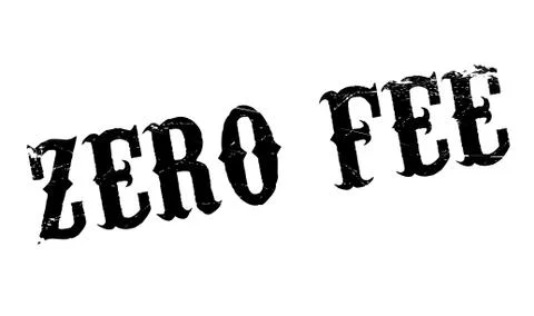 Zero Fee rubber stamp Ilustração Stock