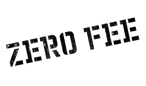 Zero Fee rubber stamp Ilustração Stock