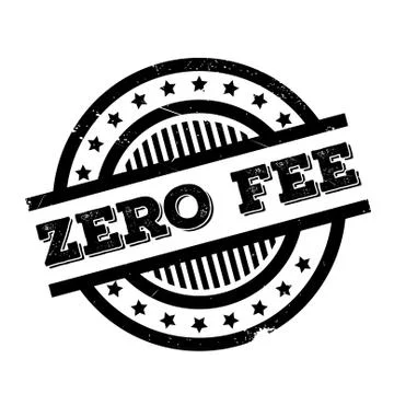 Zero Fee rubber stamp Ilustração Stock