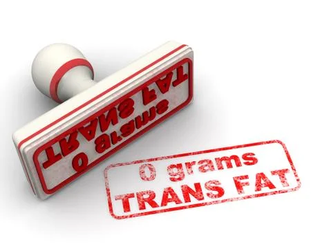 Zero grams of trans fat. The seal and imprint Ilustração Stock