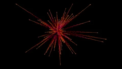 Zero gravity firework / Explosion with trails. Video stock 94124430