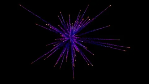 Zero gravity firework / Explosion with trails. Stock Footage 94124500