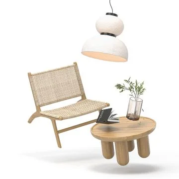 Zero gravity white interior living room 3 D Illustration Illustration