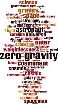 Zero gravity word cloud Stock Illustration