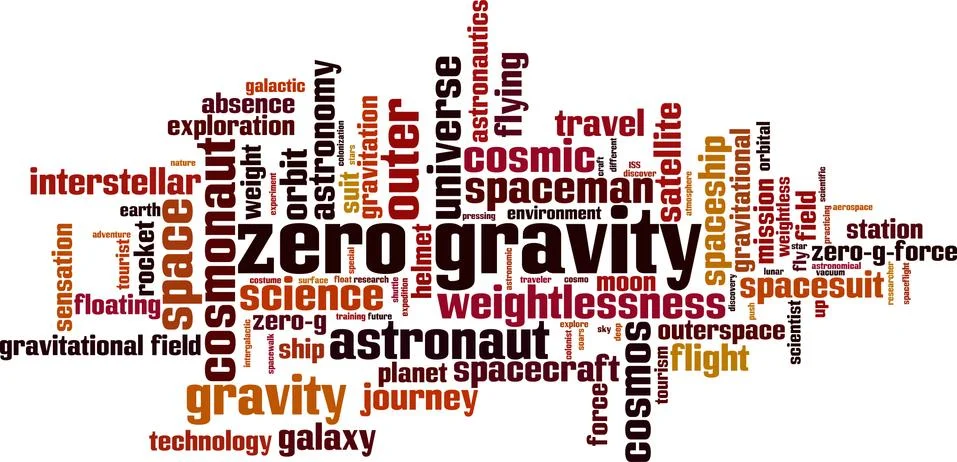 Zero gravity word cloud Stock Illustration