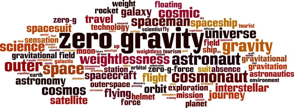Zero gravity word cloud Stock Illustration
