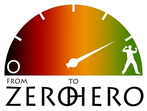 From zero to hero Stock Illustration