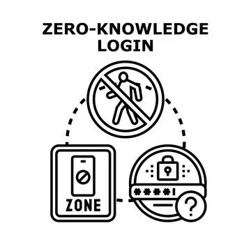 Zero knowledge login concept for secure authentication Stock Illustration