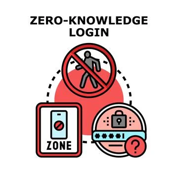 Zero knowledge login concept for secure authentication Stock Illustration