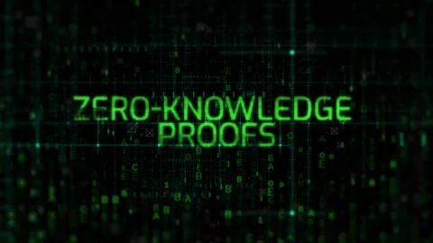 Zero-Knowledge Proofs Animation on Digital Background Stock Footage 343331807