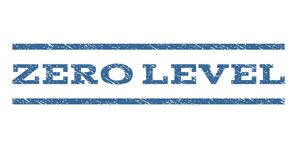 Zero Level Watermark Stamp Illustrazione stock