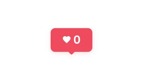 Zero Likes Notification Icon for Social Media Engagement Vidéo 330975794