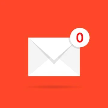 Zero mail like empty inbox Stock Illustration
