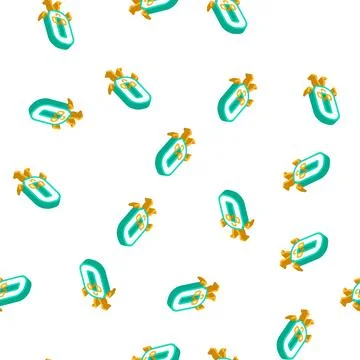 Zero number character isometric icon seamless pattern Stock Illustration