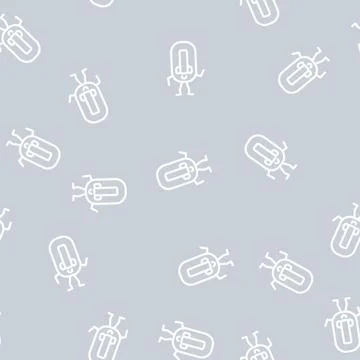 Zero number character line vector seamless pattern Stockillustratie