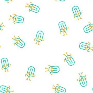 Zero number character vector seamless pattern Stock Illustration