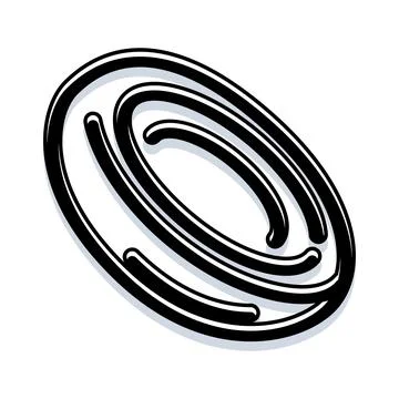Zero number digit typography symbol design Stock Illustration