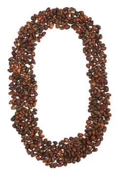 Zero number made of cedar  nuts Stock Photos