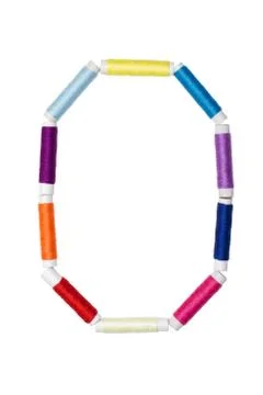 Zero  number made of spool sewing thread Stock Photos