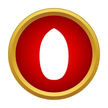 Zero number or egg shape icon 스톡 일러스트