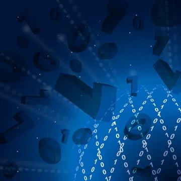 Zero One Background Means Binary Programming And Coding Stock Illustration