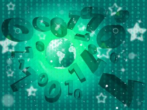 Zero One Background Means Programming Communications And Compute Stock Illustration