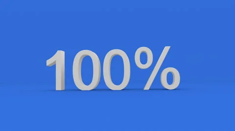 Zero to One Hundred Percent Animation Stock Footage 57370447