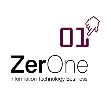 Zero One Logo Stock Illustration