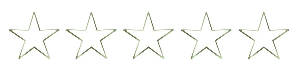Zero out of five star rating icon showing no evaluation or complete absence o Stock Photos