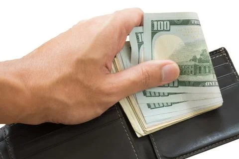 Zero out from wallet, isolated Stock Photos