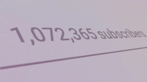 From Zero To Over 1 Million Subscribers Stock Footage 143530300