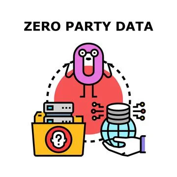 Zero party data collecting user preference concept Illustrazione stock