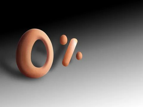Zero percent discount Ilustração Stock