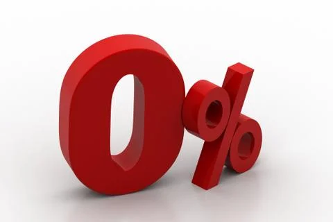 Zero percentage concept Free Stock Illustration