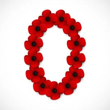 Zero poppy background Stock Illustration