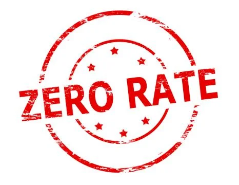 Zero rate Ilustração Stock