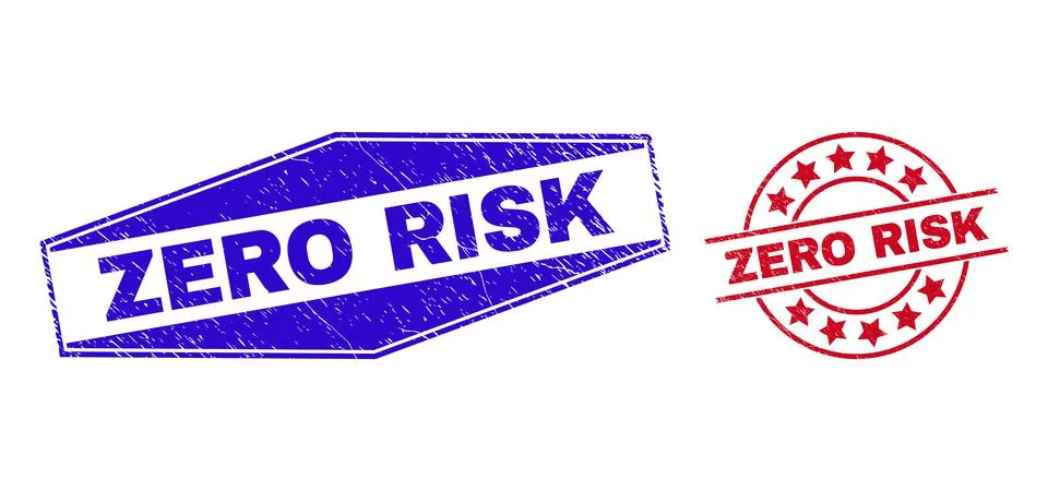 ZERO RISK Unclean Watermarks in Round and Hexagon Forms Stock-Illustration