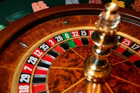 Zero on the roulette wheel Foto stock