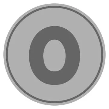 Zero Silver Coin Stock-Illustration