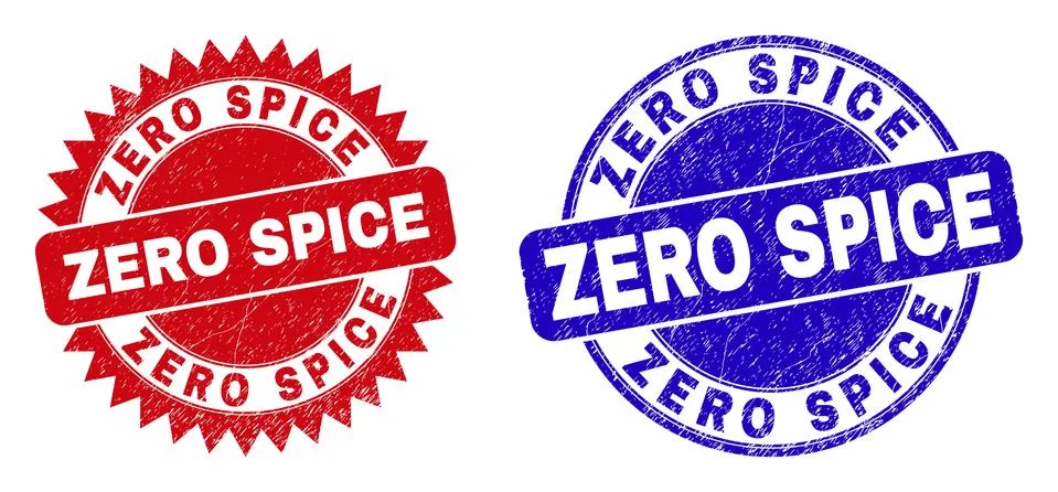 ZERO SPICE Rounded and Rosette Stamps with Rubber Style 스톡 일러스트