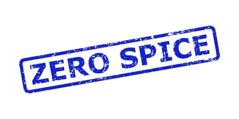 ZERO SPICE Seal with Rubber Surface and Rounded Rectangle Frame Stock Illustration