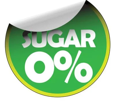 Zero Sugar Sticker Label Stock Illustration