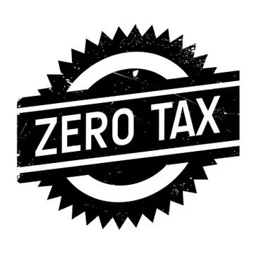 Zero Tax rubber stamp Ilustração Stock