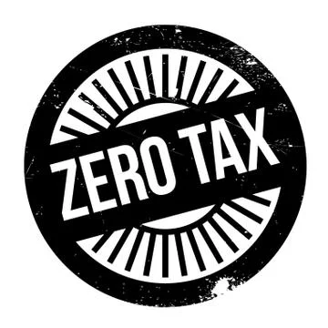 Zero Tax rubber stamp Illustrazione stock
